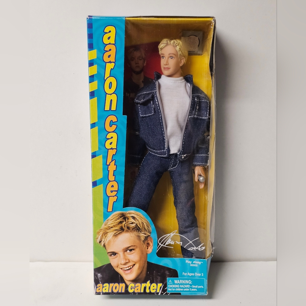 Aaron Carter 12" Doll (Denim & White Shirt) Made By Play Along 2000 NEW